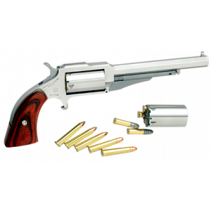 NAA The Earl Mini-revolver Combo 22 Lr/.22 Wmr Stainless/rosewood 4 In 5 Rd.
