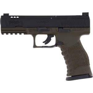 Walther Arms 5220307 WMP Military Full Size Frame 22 WMR 15+1 4.50" Black Steel Barrel, OD Green Optic Ready/Serrated Slide, OD Green Polymer Frame w/Picatinny Rail, Textured Polymer Grip - 5220307