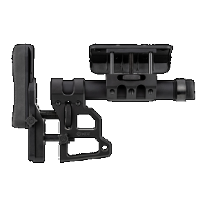 Mdt Sporting Goods Inc 102856BLK Skeleton Carbine Stock (SCS) Black Aluminum, Adj. Cheekrest/Buttpad, Buffer Tube, QD Sling Mounts