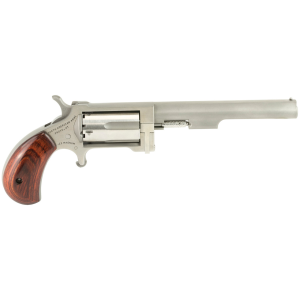 North American Arms SW4 Sidewinder *CA Compliant 22 WMR 5rd 4" Barrel, Overall Stainless Steel Finish & Rosewood Birdshead Grip