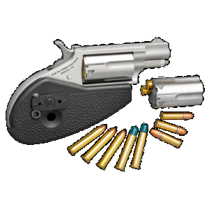NAA 22MSCHG Mini-Revolver Combo 22 LR/.22 WMR Stainless/Black Holster 1.13 in 5rd