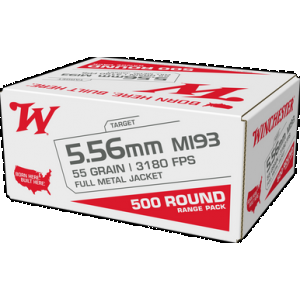Winchester Ammo WM193 5.56mm Full Metal Jacket 55 Grain 500 Rounds