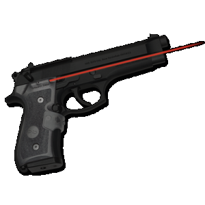 Crimson Trace 0119201 LG-402 Mil-Spec Lasergrips Black Red Laser Beretta 92/96/M9