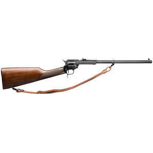 Heritage Rough Rider Rancher Carbine - Black | .22 LR | 16" Barrel | 6rd | Walnut Wood Stock | Adj. Buckhorn Sights | Leather Sling