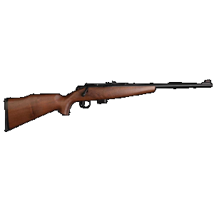 Crickett KSA20411 Model 722 Sporter Compact Youth 22 LR 7+1 16.25" Blued Barrel & Receiver, Fixed Front/Adjustable Rear Sights, Walnut Stock w/13.5" LOP, Rebounding Firing Pin Safety