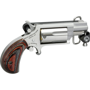 NAA Mini-Revolver w/ Belt Buckle 22 WMR Stainless/Matte Wood 1.13 in. 5 rd.