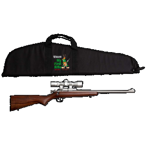 Keystone Crickett Package Rifle 22 LR 16 in. Walnut S/S with Scope RH
