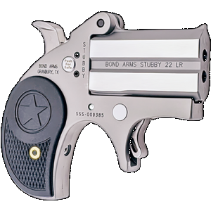 Bond Arms BASTB Stubby 22 LR 2rd Shot 2.20" Matte Stainless Steel Frame Black Textured Polymer Grips