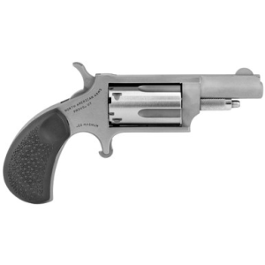 North American Arms 22MGRC Mini-Revolver 22 WMR 5rd 1.63" Barrel, Stainless Steel Barrel/Cylinder/Frame, Exclusive Black Pebbled Rubber Grip