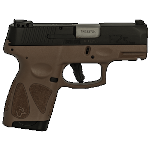 Taurus G2S 9mm Luger 3.26 Inch 7 Rounds Matte Steel Barrel Brown Polymer Frame
