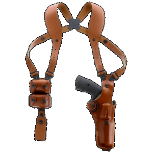 Galco VHS4104 VHS 4.0 Shoulder System Vertical Ambidextrous, Size Fits Chest Up To 56", Tan Leather, Fits L Frame S&W Model 686 (4" Barrel)