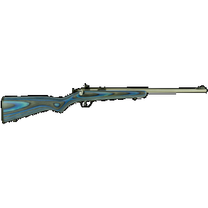 Crickett KSA2223 Youth 22 LR 1rd 16.12" Stainless Steel Barrel, Fixed Front/Adjustable Rear Peep Sights, Blue Laminate Stock w/11.5" LOP, Rebounding Firing Pin Safety