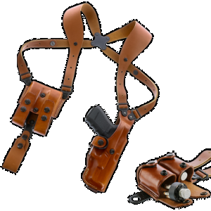 Galco VHS4212 VHS 4.0 Shoulder System Size Fits Chest Up To 56" Tan Leather Harness Fits 1911 Fits 5" Barrel Ambidextrous