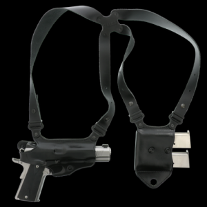 Galco MCII212B Miami Classic II Shoulder System Size Fits Chest Up To 56" Black Leather Harness Fits 1911 Fits 3.50" Barrel Right Hand