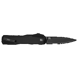 Kershaw Livewire OTF Automatic Knife 3-3/10" Spear Point Blade Black with Black Blade