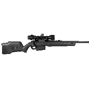 Magpul MAG931-BLK Hunter American Stock Fixed with Aluminum Bedding & Adjustable Comb Black Synthetic for Ruger American SA