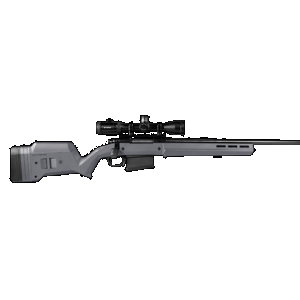 Magpul MAG931-GRY Hunter American Stock Fixed with Aluminum Bedding & Adjustable Comb Stealth Gray Synthetic for Ruger American SA