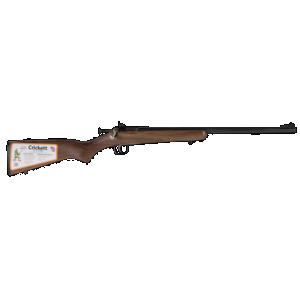 Crickett KSA2338 Youth 22 WMR 1rd 16.12" Barrel & Receiver, Fixed Front/Adjustable Rear Peep Sights, Walnut Stock w/11.5" LOP, Rebounding Firing Pin Safety