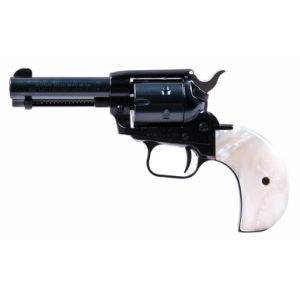 HERITAGE Rough Rider Revolver - Black | .22 Lr / .22 Wmr | 3.5" Barrel | 6rd | Altamont White Pearl Bird Head Grips