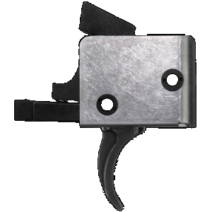 CMC Triggers 92501 Drop-In Single-Stage Curved Trigger with 4-4.50 lbs Draw Weight & Black/Silver Finish for AR-15/AR-10