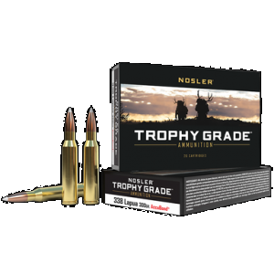 NOSLER Trophy Grade Rifle Ammunition 338 Lapua 300 Gr. Ab Sp 20 Rd.