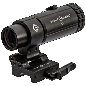 Sightmark SM19064 T-5 Magnifier 5X with Flip to Side Mount Magnifier Matte Black 5 x 23 mm