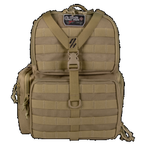 GPS Bags T1612BPT Tactical Range Backpack Tan 1000D Nylon Teflon Coating 3 Handguns