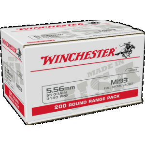Winchester USA Rifle Ammo 5.56mm 55 gr. FMJ 200 rd.