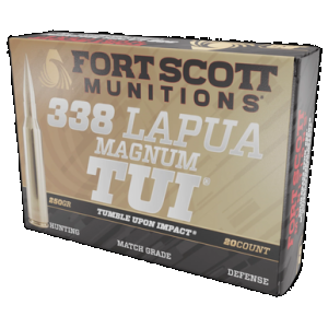 Fort Scott Munitions Rifle Ammo 338 Lapua Mag 250 gr. TUI 20 rd.