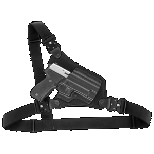 Galco HR224RB High Ready Black Kydex/Nylon, Shoulder/Torso Strap, Compatible w/Glock 17/19/19x/22/23/31/32/45, Fits Chest Up To 58", Right Hand