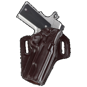 Galco CON266B Concealable OWB Black Leather Belt Slide Fits 1911 Right Hand
