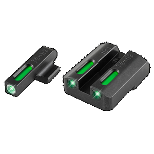 TruGlo TG13HP1A TFX Black | Green Tritium & Fiber Optic White Outline Front Sight Green Tritium & Fiber Optic Rear Sight