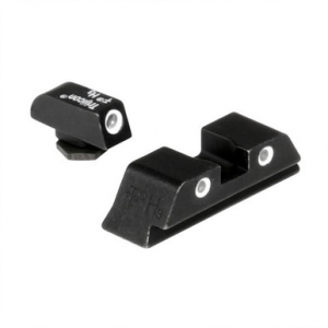 Trijicon 600210 Bright & Tough Night Sights Green/Tritium White Outline Front Sight-Green/Tritium White Outline Rear Sight Glock 17/17L/19 Standard Frame