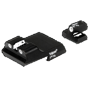 Trijicon 600437 Bright & Tough Night Sights Green/Tritium White Outline Front Sight-Green/Tritium White Outline Rear Sight Smith & Wesson 1911