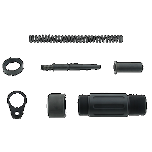 TacFire MAR139C Short Buffer Tube System Black Anodized Aluminum with QD End Plate for AR Pistol Platform
