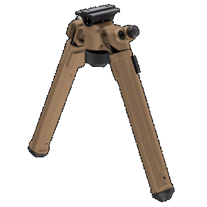 Magpul MAG951-FDE Bipod made of Aluminum with Flat Dark Earth Finish, ARMS 17S-Style Attachment, 6.80-10.30" Vertical Adjustment & Rubber Feet for AR-Platform