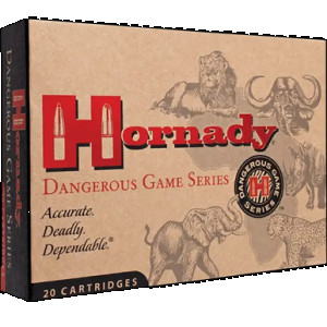HORNADY 82322 Dangerous Game 375h&hmag 300gr Dangerous Game Solid 20 Rounds