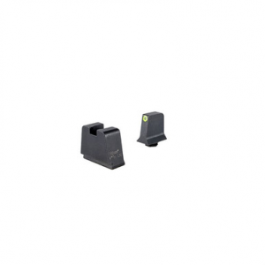 Trijicon GL243C601147 Suppressor/Optic Height Sights Green/Tritium Yellow Outline Front Sight-Black/Blank Rear Sight Glock 42/43/43X Slim Frame