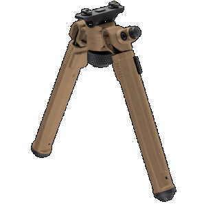 Magpul MAG933-FDE Bipod M-LOK Attachment, Flat Dark Earth Mil-Spec Anodized Aluminum, 6.80-10.30" Vertical Adjustment, Rubber Feet for AR-Platform