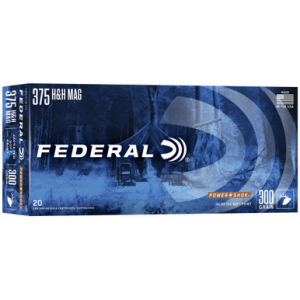 Federal Power-Shok 375 H&H Magnum Jacketed Soft Point 300 Grain 20 Rounds