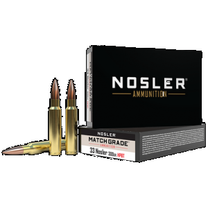 NOSLER Match Grade Rifle Ammunition 33 NOSLER 300 Gr. Cc Hpbt 20 Rd.