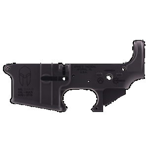 Spikes STLS021 Spartan Stripped Lower Receiver Multi-Caliber 7075-T6 Aluminum Black Anodized for AR-15
