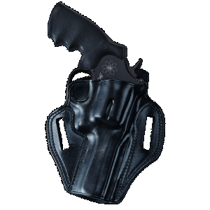 Galco CM118B Combat Master OWB Black Leather Belt Slide Fits Ruger SP101 Right Hand