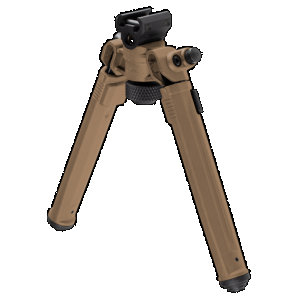 Magpul MAG941-FDE Bipod 1913 Picatinny Rail Attachment, Flat Dark Earth Mil-Spec Anodized Aluminum, 6.80-10.30" Vertical Adjustment, Rubber Feet for AR-Platform