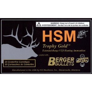 HSM 65x284140vld Trophy Gold Extended Range 6.5x284 Norma 140 Gr Berger Hunting Vld Match 20 Rounds