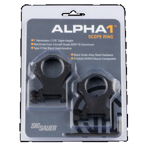 Sig Sauer Electro-Optics SOA10022 Alpha 1 Matte Black 1" Extra High 0 MOA