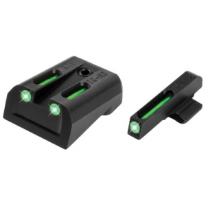 TruGlo TG131KT TFO Green/Tritium/Fiber Optic Front Sight-Green/Tritium/Fiber Optic Rear Sight Kimber 1911