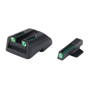 TruGlo TG131NTI TFO Green/Tritium/Fiber Optic Front Sight-Green/Tritium/Fiber Optic Rear Sight 1911 Government