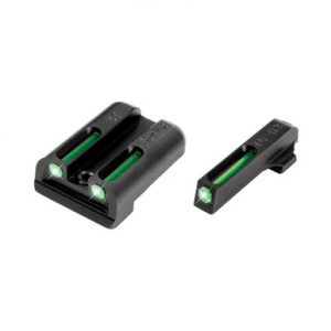 TruGlo TG131ST1 TFO Green/Tritium/Fiber Optic Front Sight-Green/Tritium/Fiber Optic Rear Sight Sig Sauer P-Series #8 Front/#8 Rear