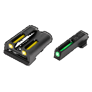 TruGlo TG131XTY TFO Green/Tritium/Fiber Optic Front Sight-Yellow/Tritium/Fiber Optic Rear Sight Springfield Armory XD